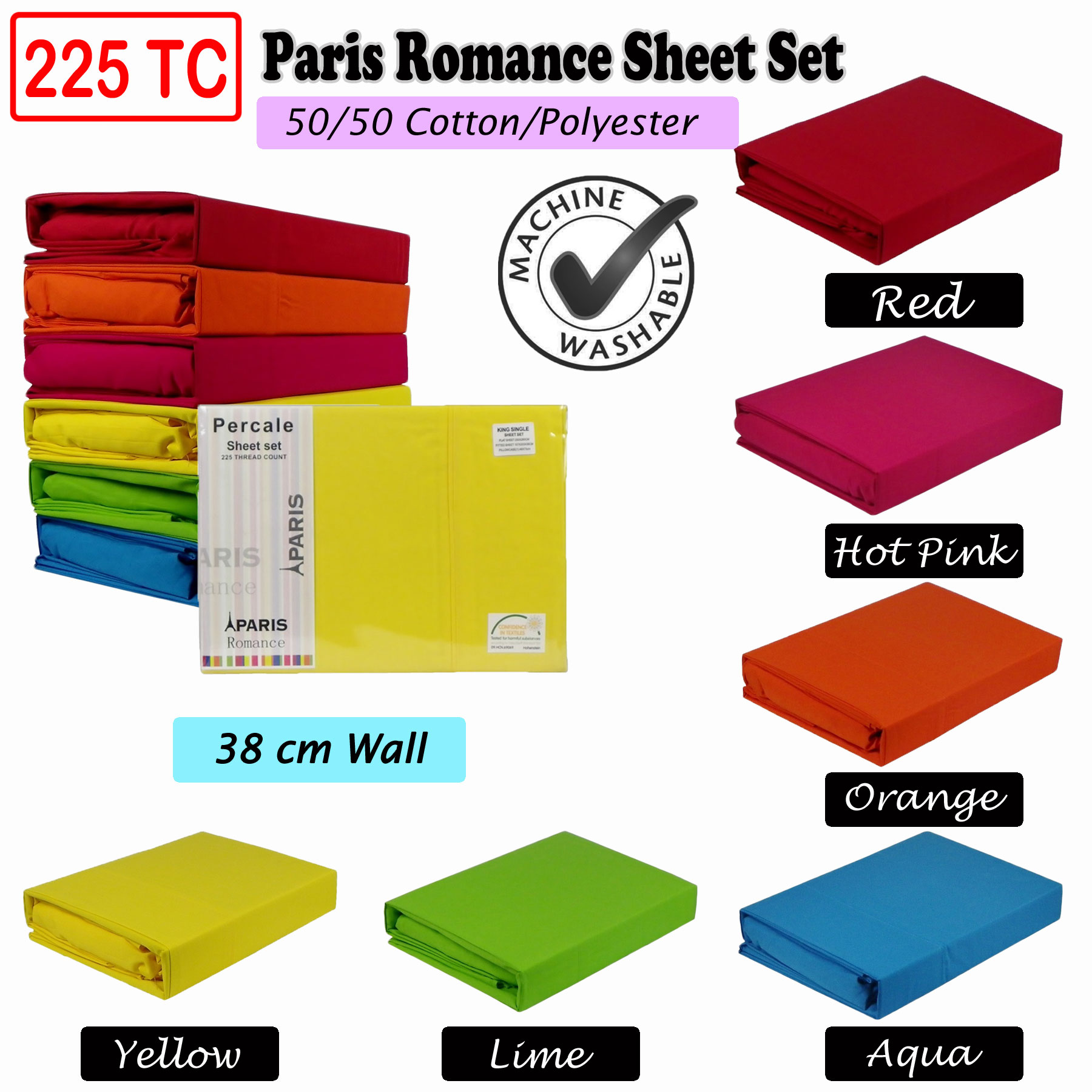 225TC Paris Romance Sheet Set