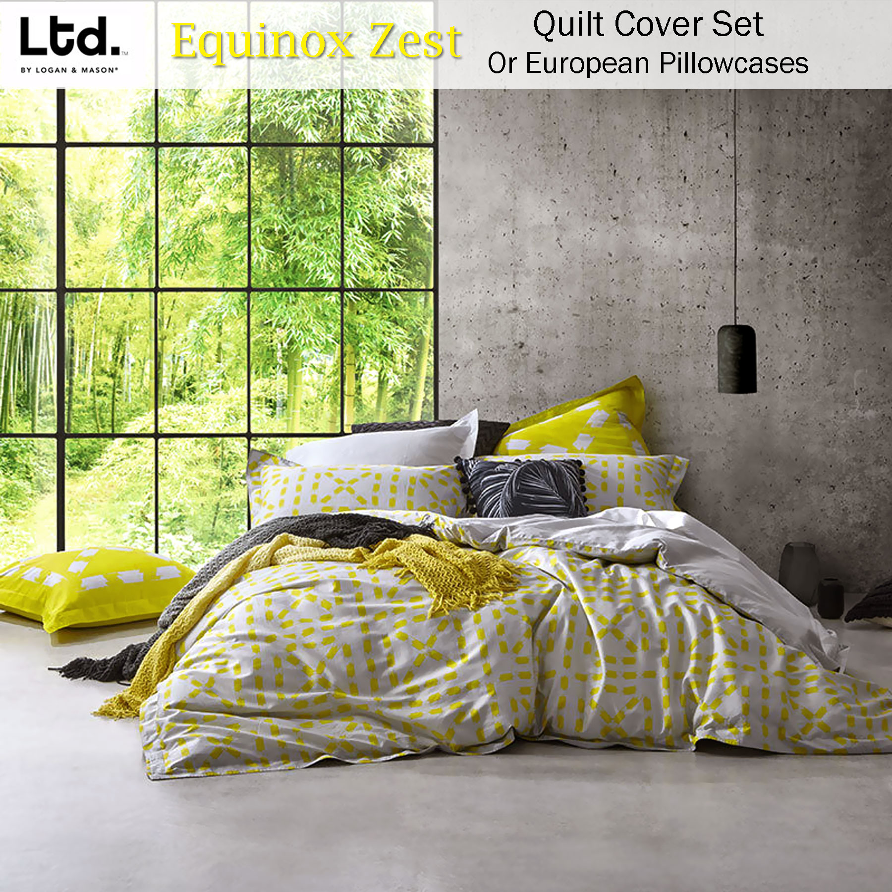 Equinox Zest Quilt Cover Set or European Pillowcases by Ltd