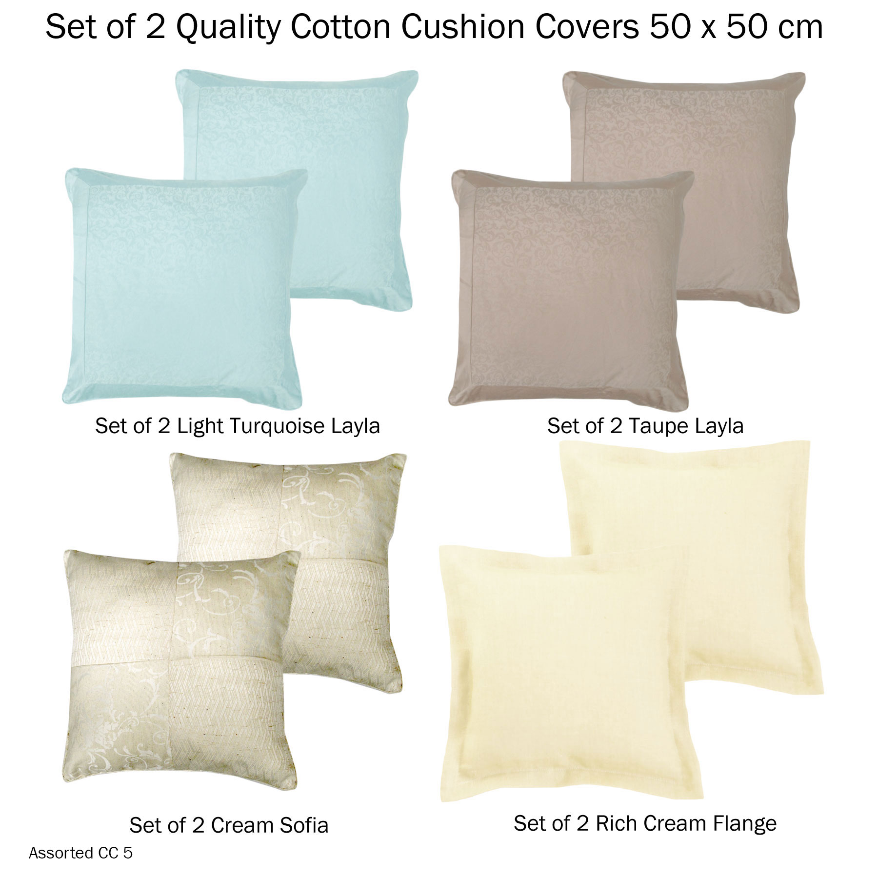 Quality Pure Cotton Big Cushion Covers 